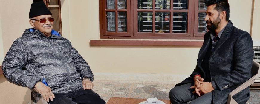 ओलीलाई भेट्न बालकोट पुगे उपप्रधानमन्त्री लामिछाने